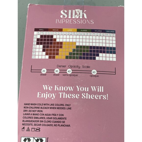 Silk Impressions Pantyhose Size Large Medium Support Sheer 30 Denier 2 Pairs NEW - Picture 5 of 6